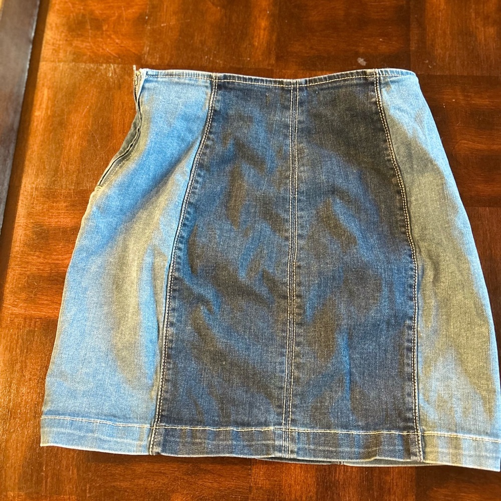 PacSun Two-Tone Denim Mini Skirt